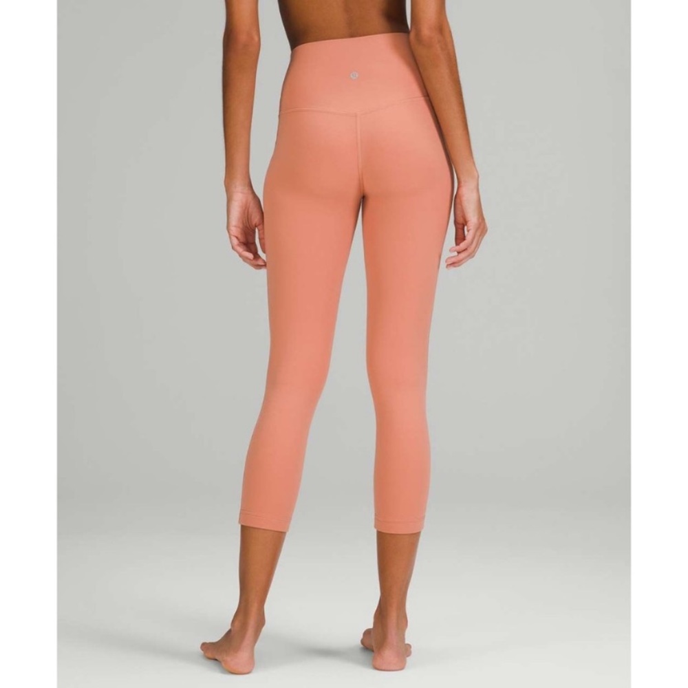 Lululemon Align High Rise Crop 23” leggings Pink Savannah - Picture 2 of 9